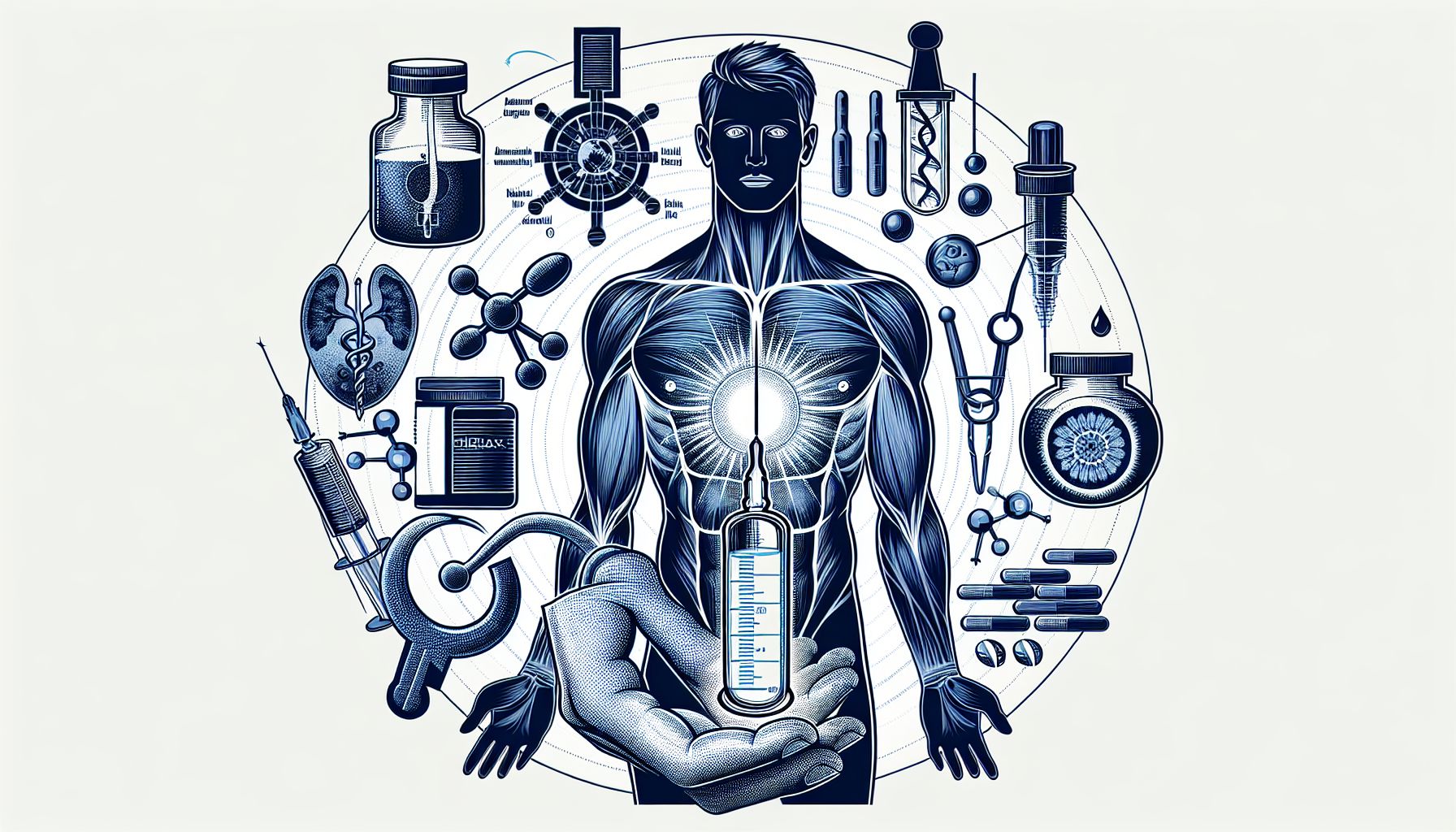 Image of diverse natural supplements boosting men's sex drive